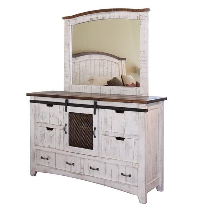 Dresser and Mirror Set